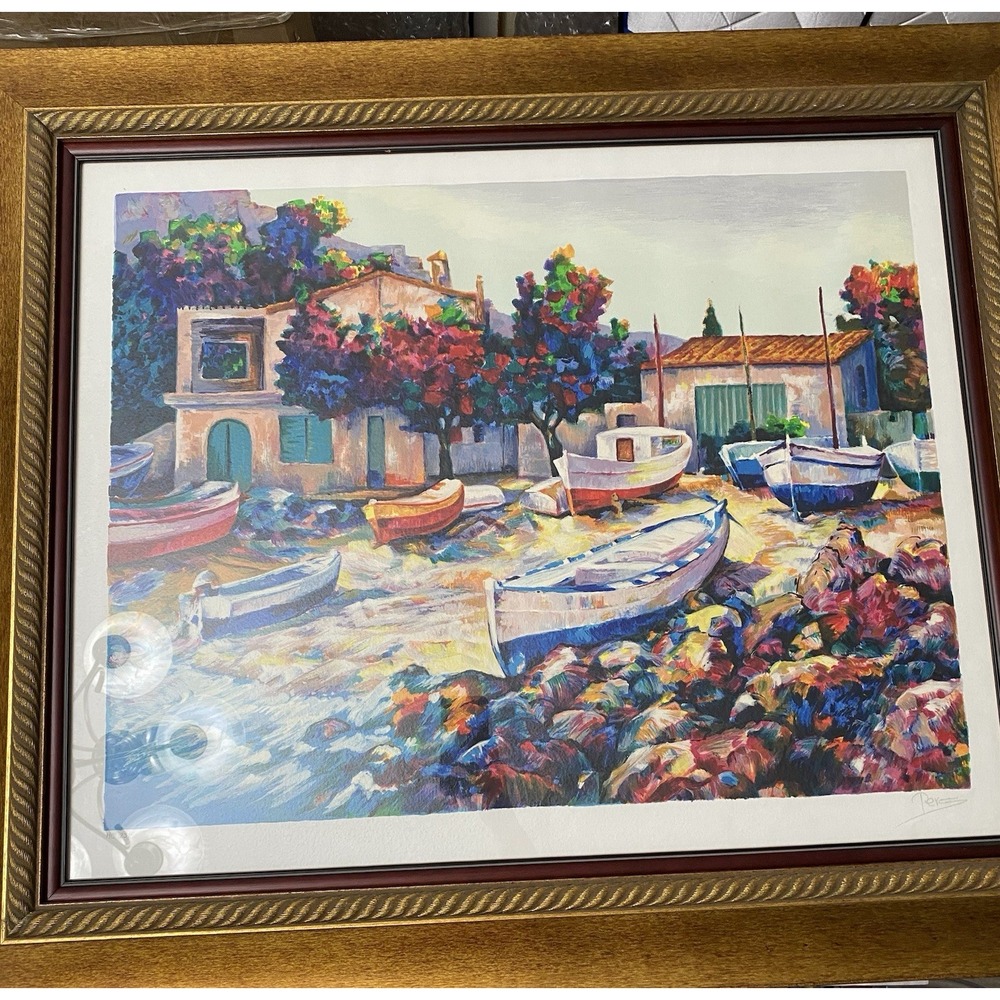 Rare Alex Perez Signed Serigraph "After the Season" HC 23/50 Framed Fine Art